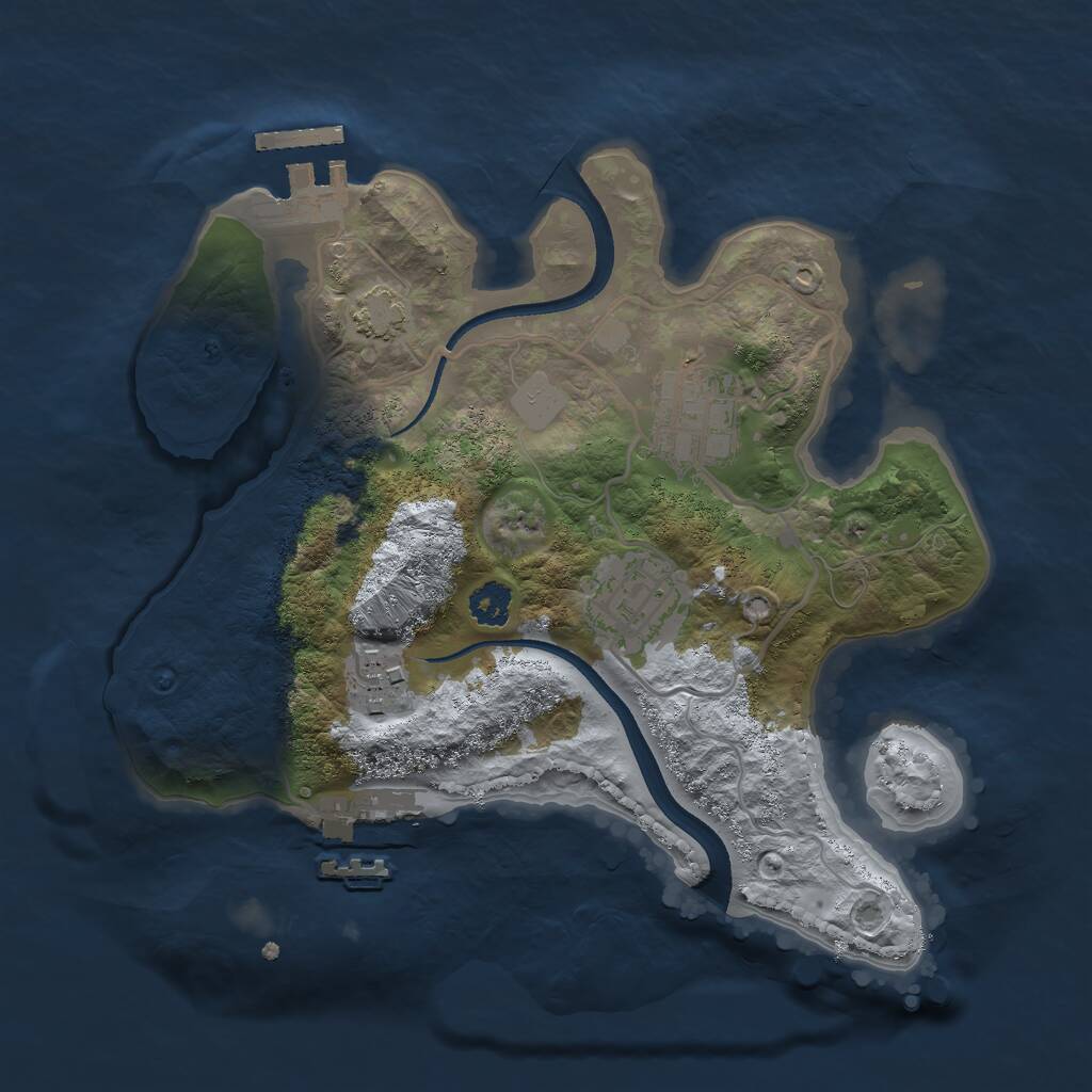 Rust Map: Procedural Map, Size: 2500, Seed: 31813, 7 Monuments