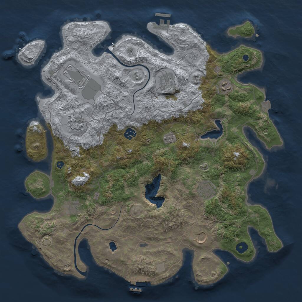 Rust Map: Procedural Map, Size: 4000, Seed: 1103055018, 15 Monuments
