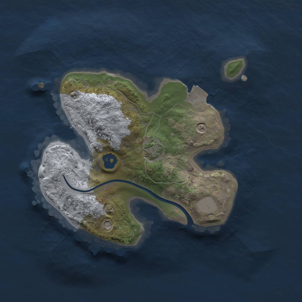 Rust Map: Procedural Map, Size: 2000, Seed: 12541, 2 Monuments