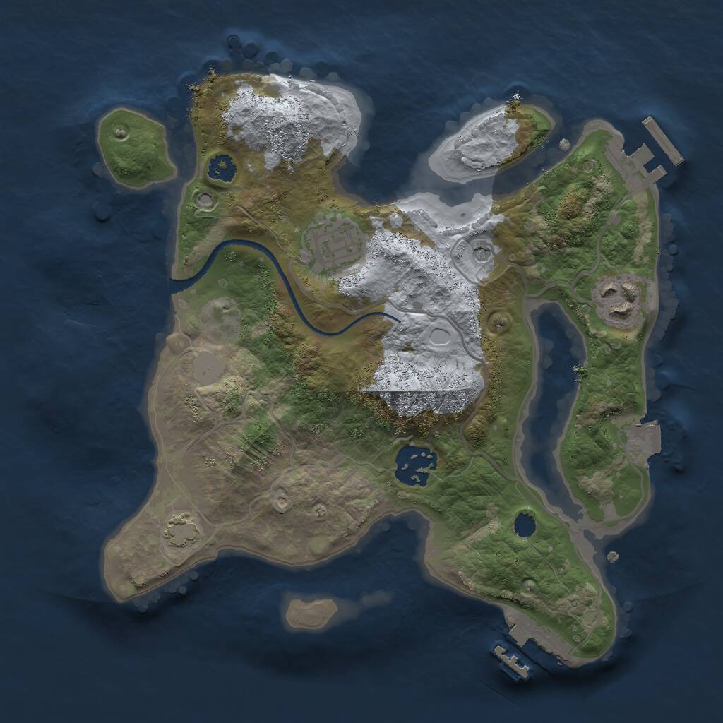 Rust Map: Procedural Map, Size: 2600, Seed: 89426, 8 Monuments