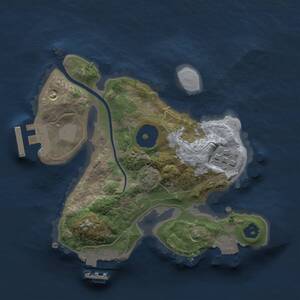 Thumbnail Rust Map: Procedural Map, Size: 2000, Seed: 2029180865, 5 Monuments