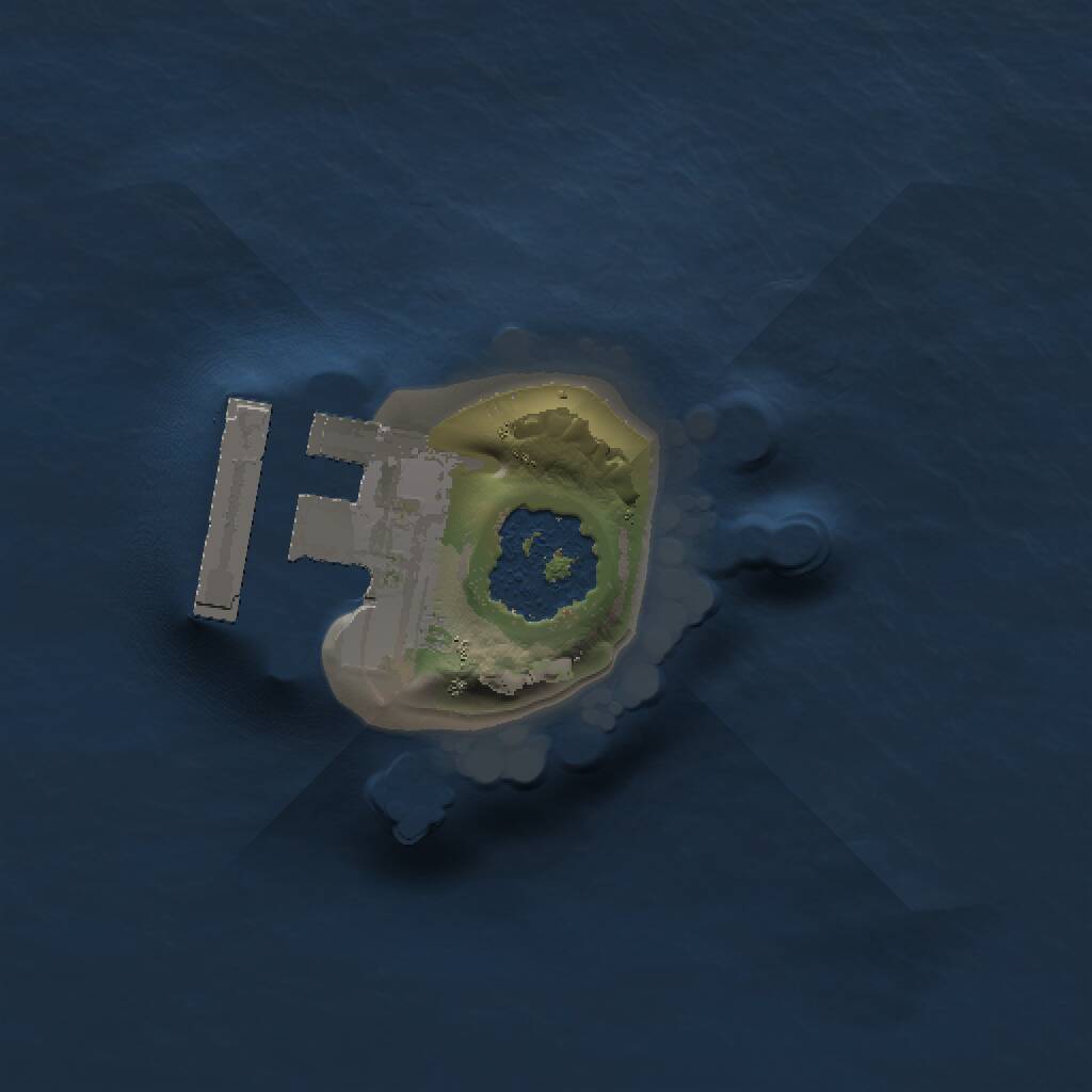 Rust Map: Procedural Map, Size: 1000, Seed: 1934455209, 2 Monuments