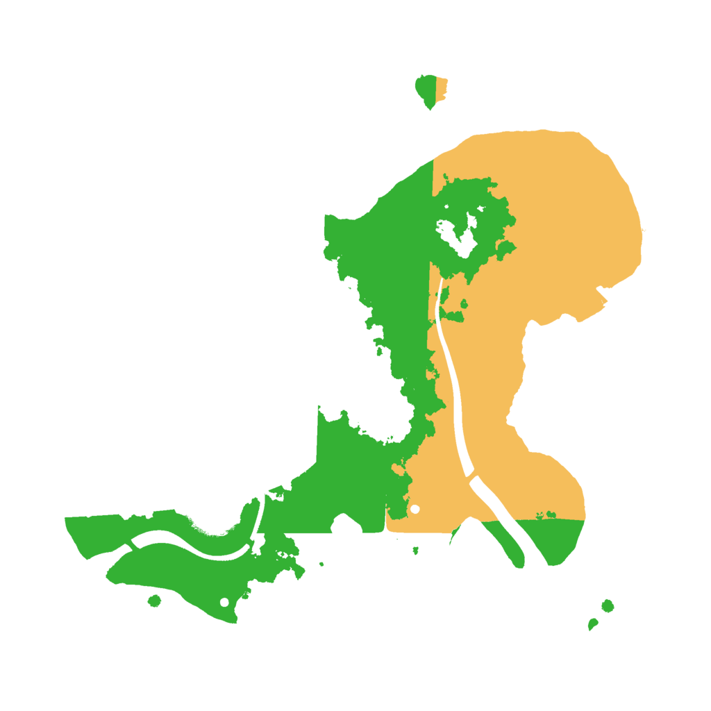 Biome Rust Map: Procedural Map, Size: 2300, Seed: 6988