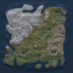 Thumbnail Rust Map: Procedural Map, Size: 4000, Seed: 787386349, 14 Monuments