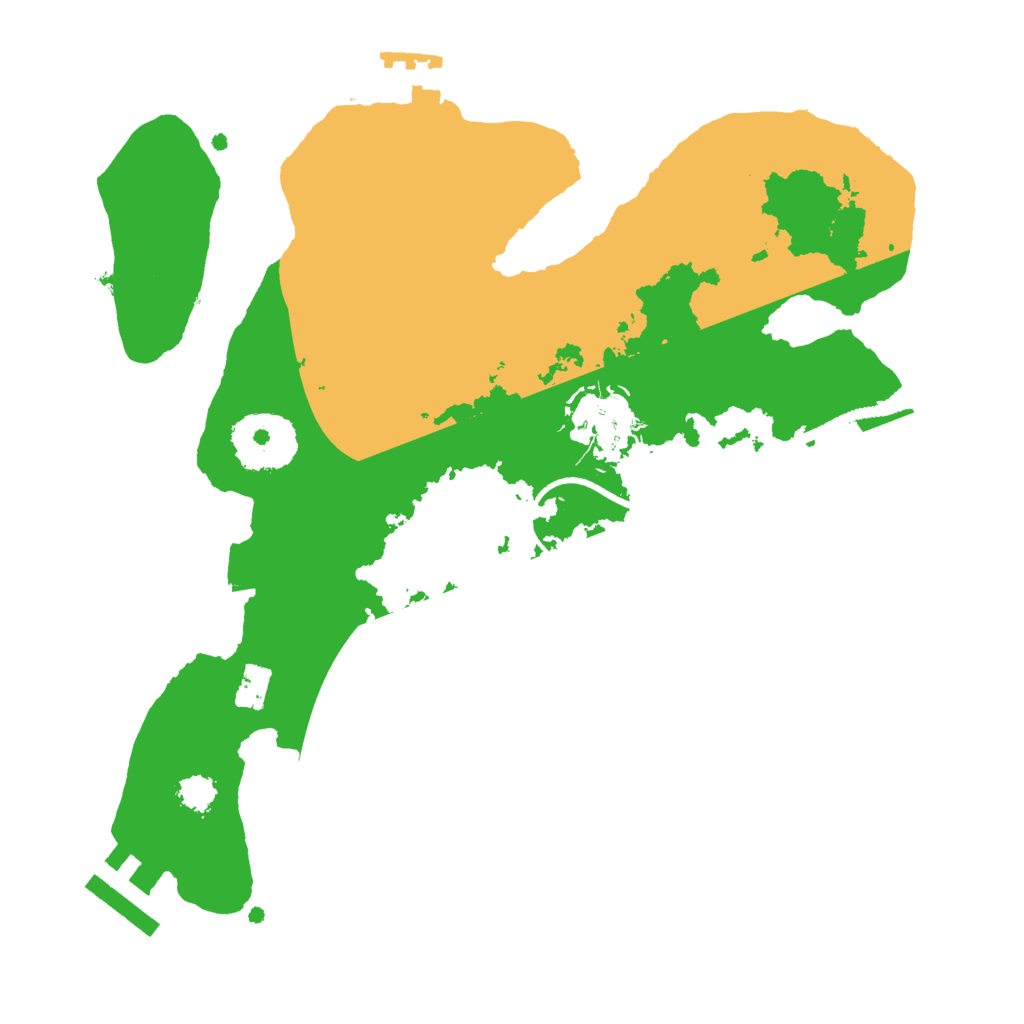 Biome Rust Map: Procedural Map, Size: 2500, Seed: 6543287