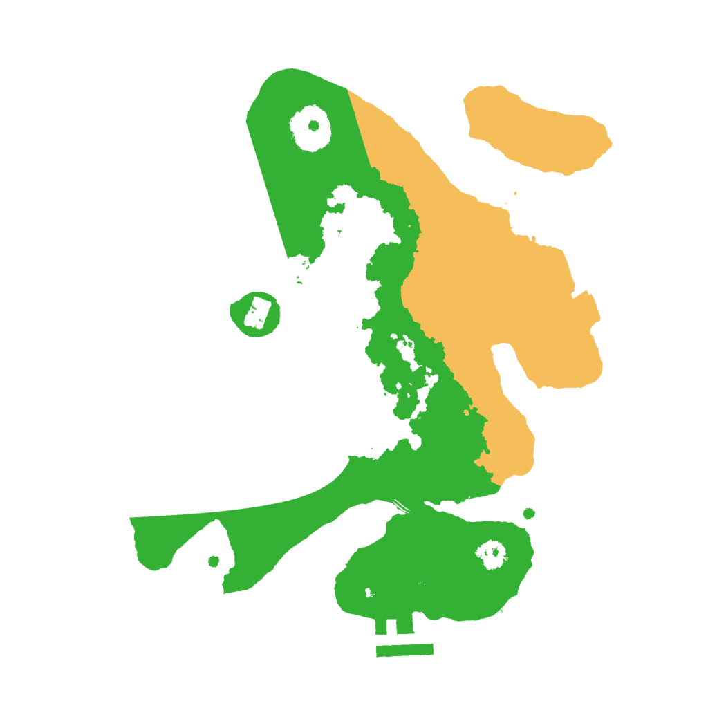 Biome Rust Map: Procedural Map, Size: 2500, Seed: 175935549