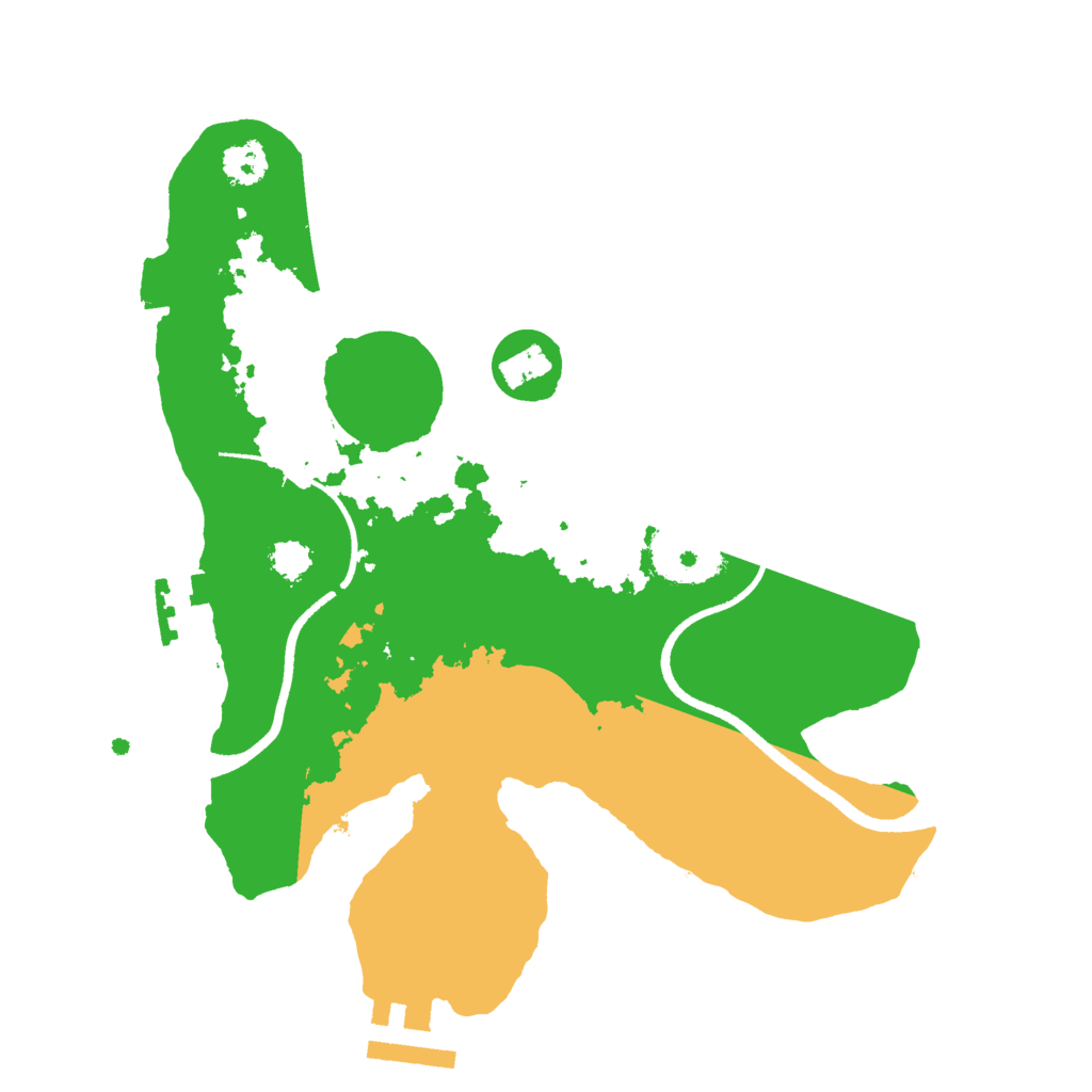 Biome Rust Map: Procedural Map, Size: 2500, Seed: 229698332