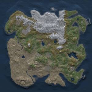 Thumbnail Rust Map: Procedural Map, Size: 4000, Seed: 327419137, 16 Monuments