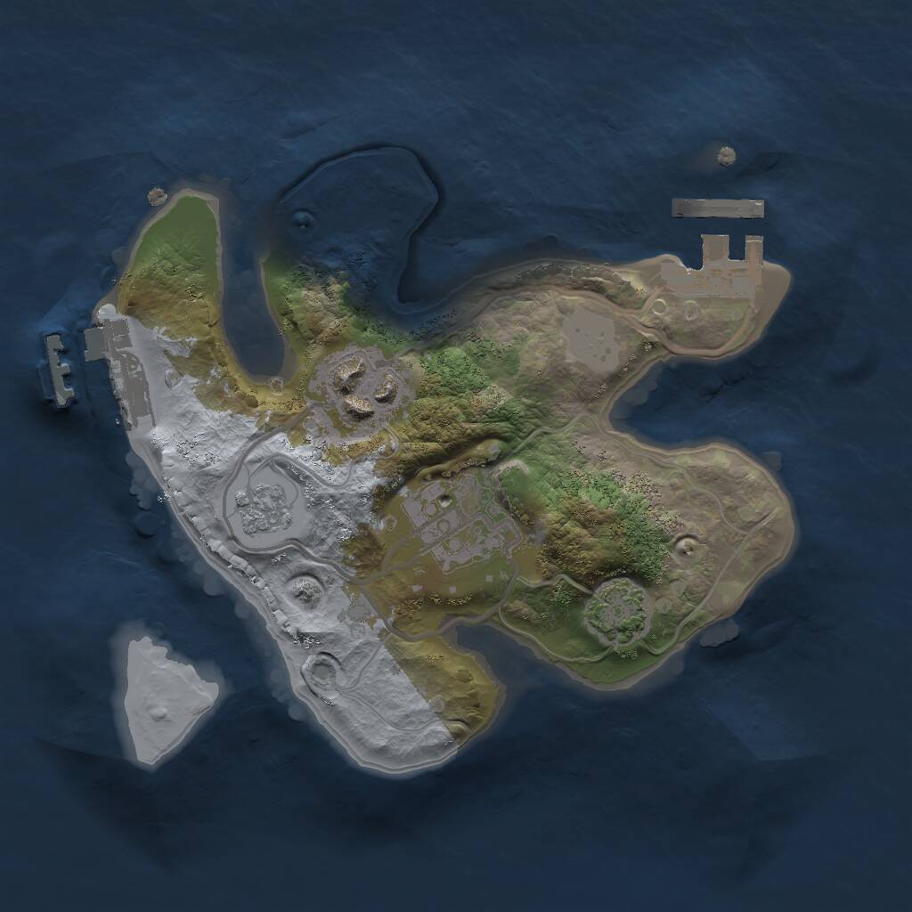 Rust Map: Procedural Map, Size: 2000, Seed: 123456666, 7 Monuments