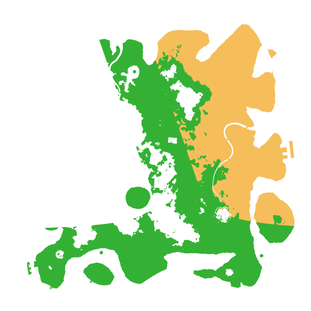 Biome Rust Map: Procedural Map, Size: 3700, Seed: 477259499