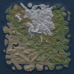 Thumbnail Rust Map: Procedural Map, Size: 6000, Seed: 637918703, 17 Monuments