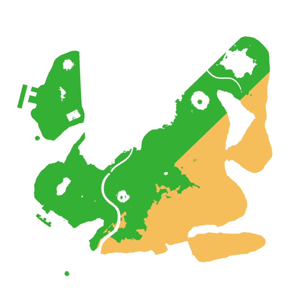 Biome Rust Map: Procedural Map, Size: 2500, Seed: 12342531