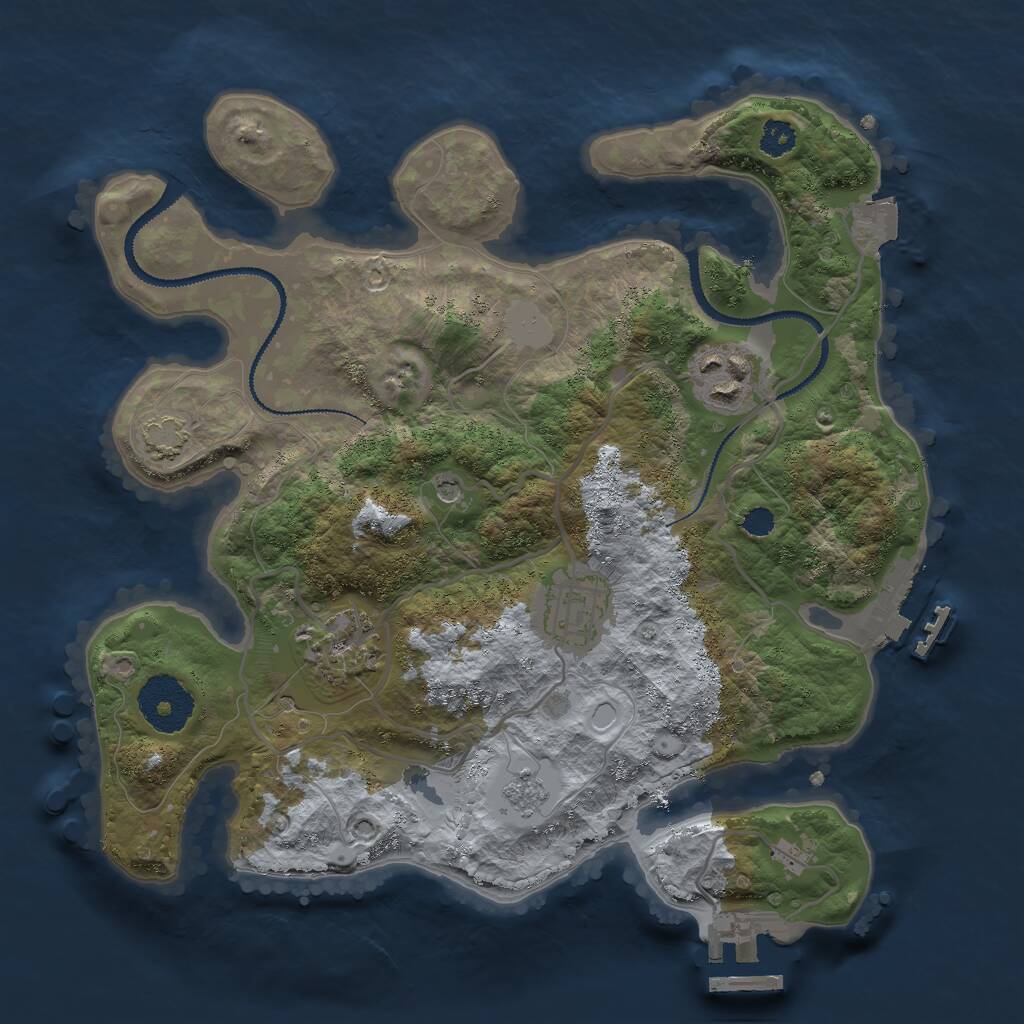 Rust Map: Procedural Map, Size: 2800, Seed: 365, 9 Monuments