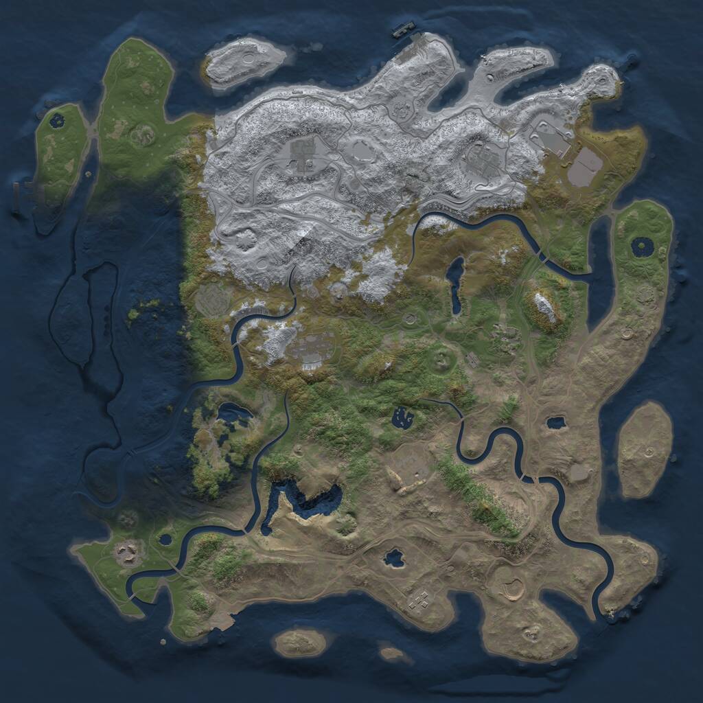 Rust Map: Procedural Map, Size: 4800, Seed: 1770851339, 17 Monuments