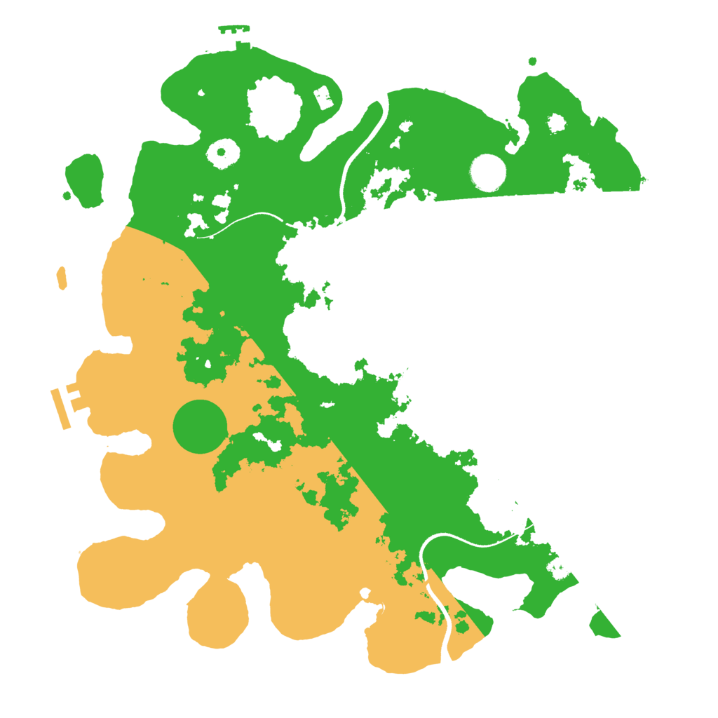 Biome Rust Map: Procedural Map, Size: 3500, Seed: 98165