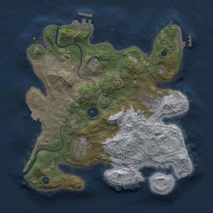 Thumbnail Rust Map: Procedural Map, Size: 3000, Seed: 1601585451, 9 Monuments