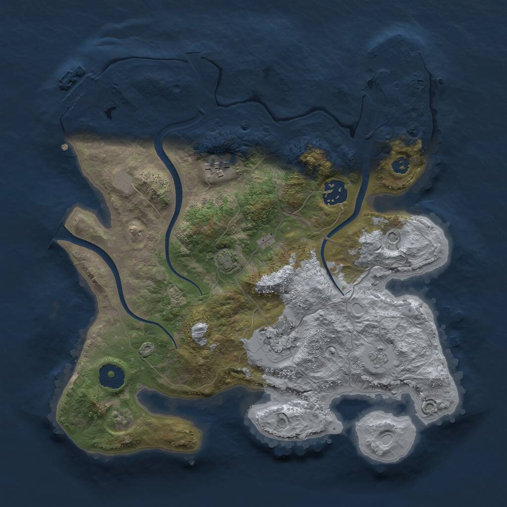 Rust Map: Procedural Map, Size: 3000, Seed: 1601585451, 9 Monuments