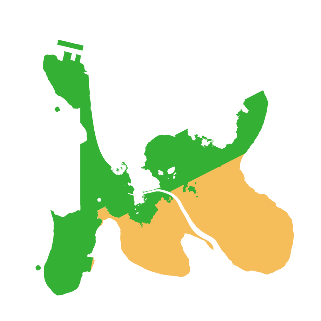 Biome Rust Map: Procedural Map, Size: 2500, Seed: 122108486