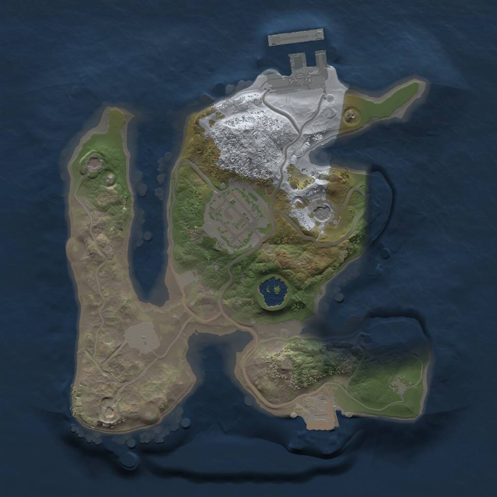 Rust Map: Procedural Map, Size: 1800, Seed: 1092730063, 4 Monuments