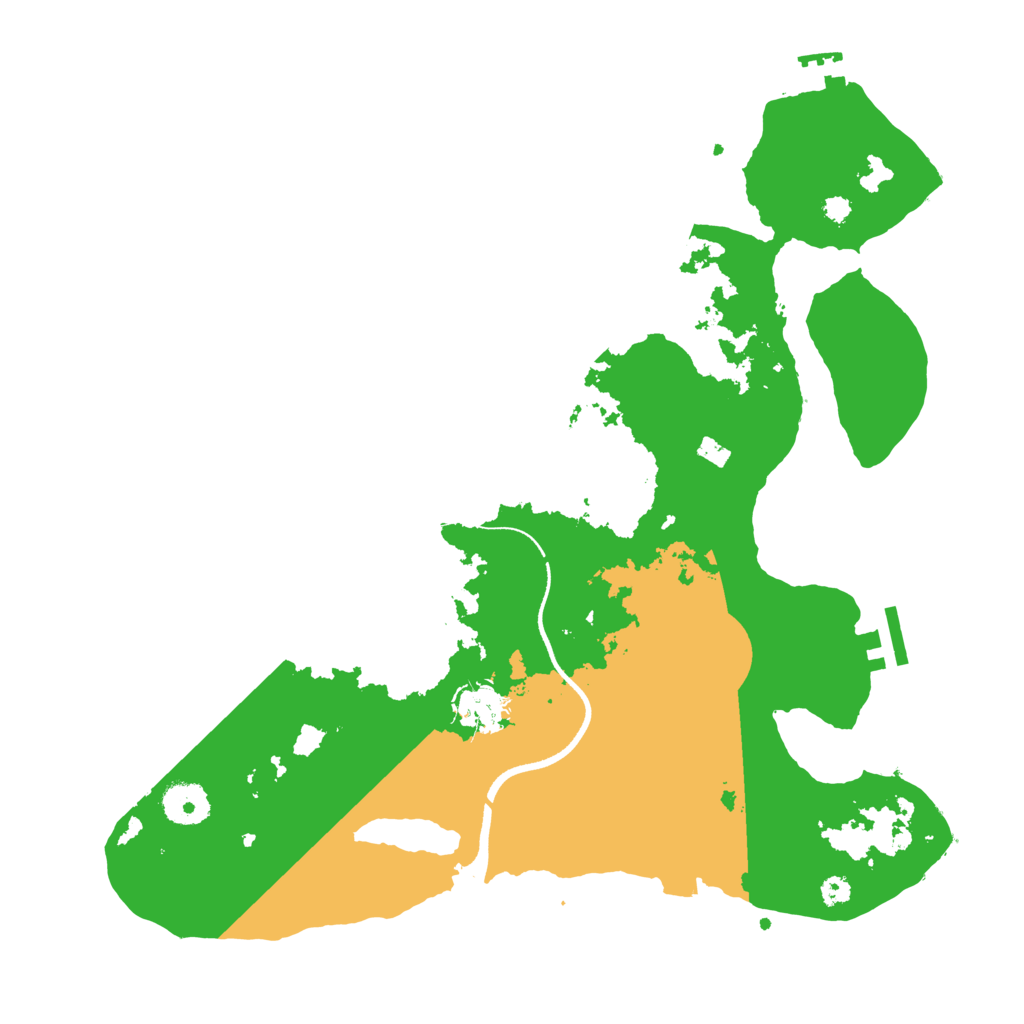 Biome Rust Map: Procedural Map, Size: 3500, Seed: 8341555