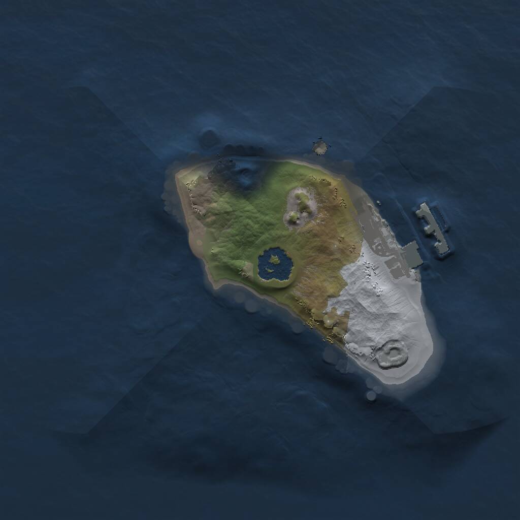 Rust Map: Procedural Map, Size: 1500, Seed: 1234544, 2 Monuments