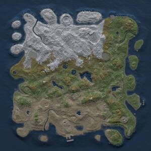 Thumbnail Rust Map: Procedural Map, Size: 4500, Seed: 1509414314, 15 Monuments
