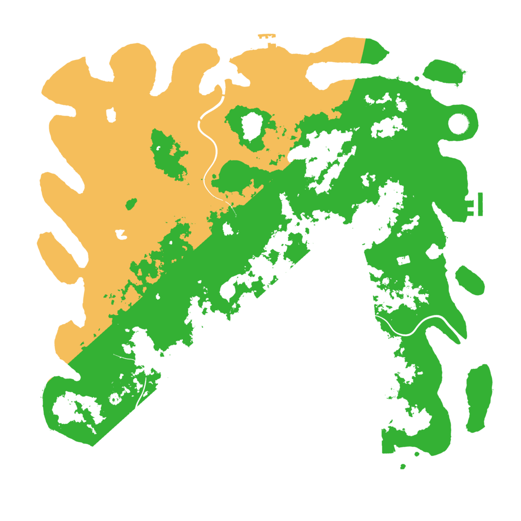 Biome Rust Map: Procedural Map, Size: 4500, Seed: 66861
