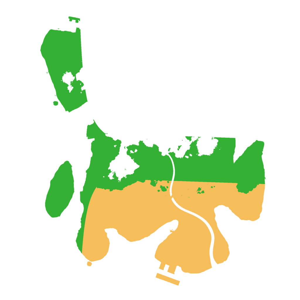 Biome Rust Map: Procedural Map, Size: 2500, Seed: 1976182937