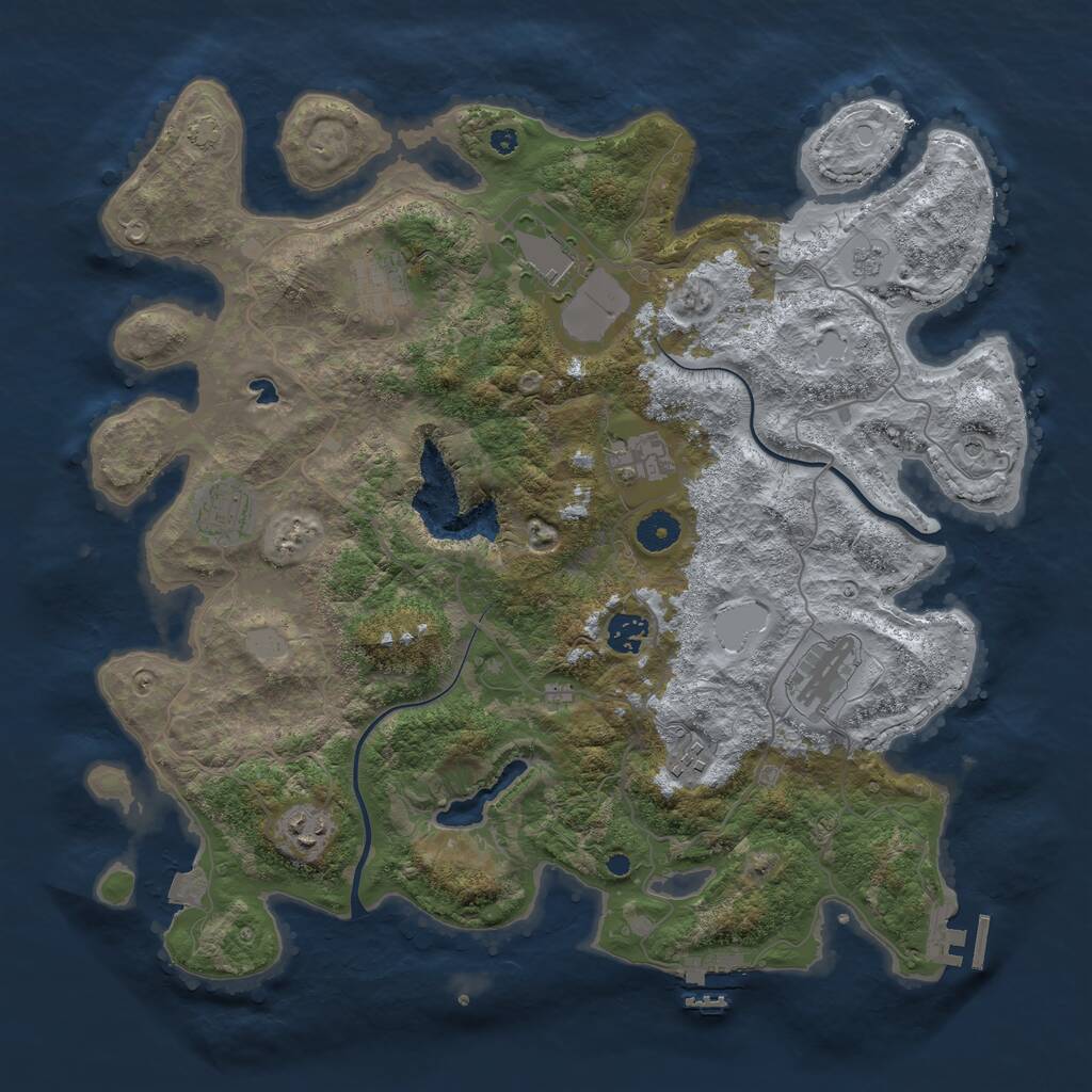 Rust Map: Procedural Map, Size: 4000, Seed: 1471976714, 14 Monuments