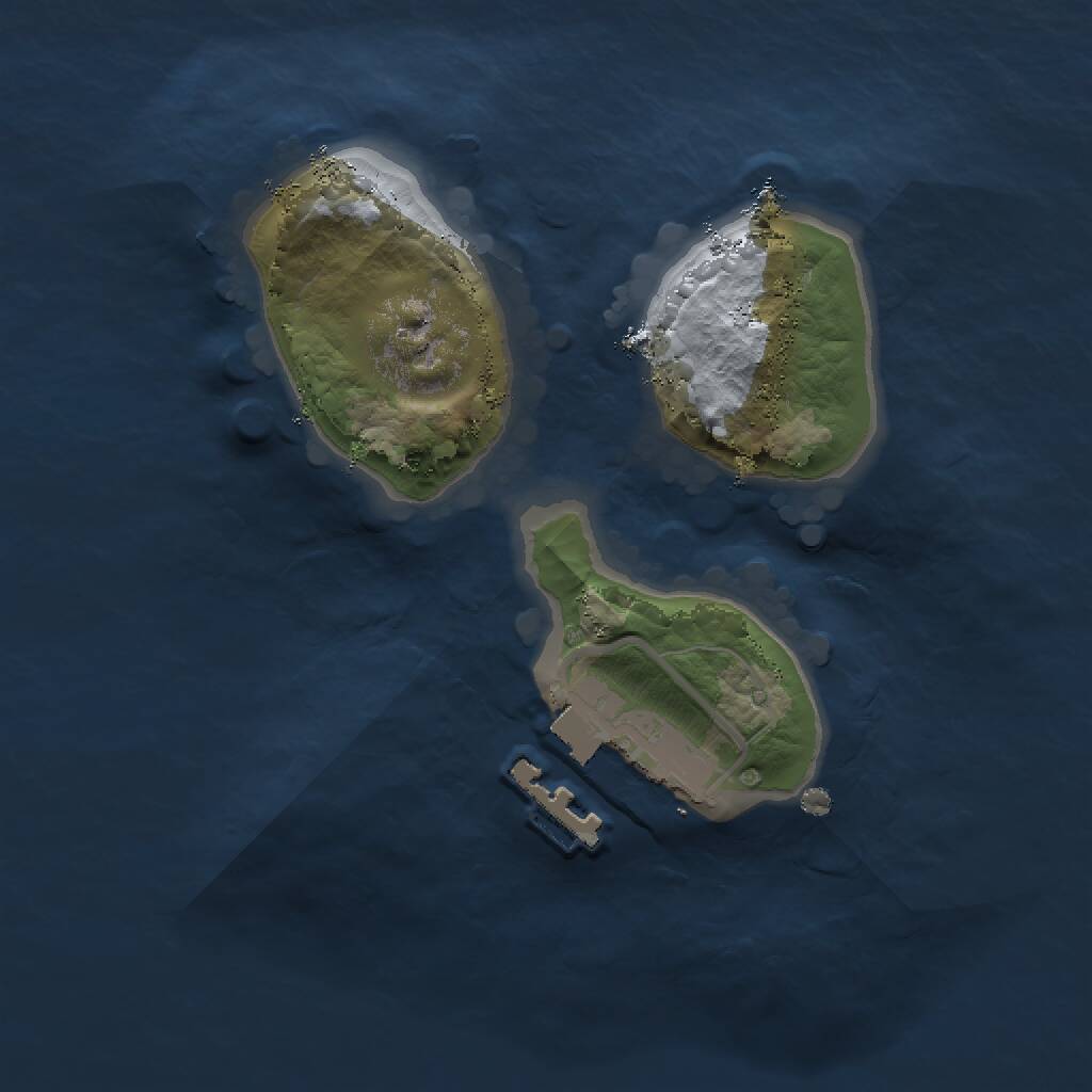 Rust Map: Procedural Map, Size: 1500, Seed: 98765134, 2 Monuments