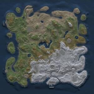 Thumbnail Rust Map: Procedural Map, Size: 4250, Seed: 1085226472, 13 Monuments