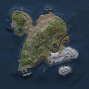 Thumbnail Rust Map: Procedural Map, Size: 2000, Seed: 594124756, 4 Monuments