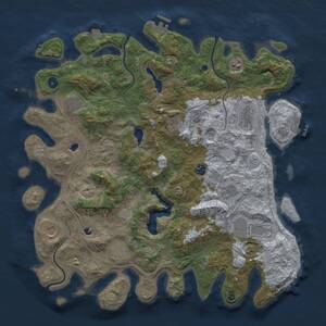 Thumbnail Rust Map: Procedural Map, Size: 4500, Seed: 738524569, 16 Monuments