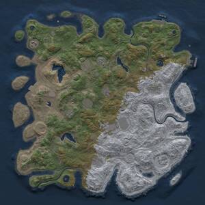 Thumbnail Rust Map: Procedural Map, Size: 4500, Seed: 855020391, 17 Monuments