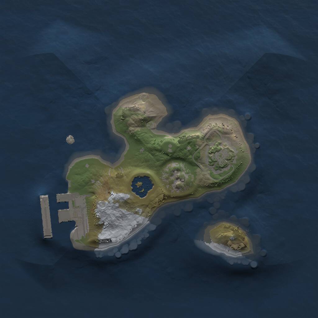 Rust Map: Procedural Map, Size: 1500, Seed: 174141633, 3 Monuments