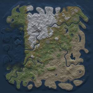 Thumbnail Rust Map: Procedural Map, Size: 6000, Seed: 1094224291, 17 Monuments