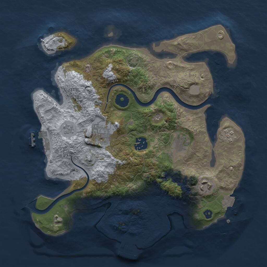 Rust Map: Procedural Map, Size: 3000, Seed: 4523423, 11 Monuments