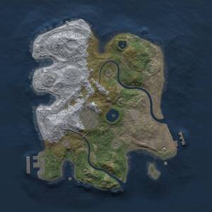 Thumbnail Rust Map: Procedural Map, Size: 2500, Seed: 456918559, 7 Monuments