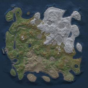 Thumbnail Rust Map: Procedural Map, Size: 3700, Seed: 264011, 15 Monuments