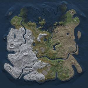 Thumbnail Rust Map: Procedural Map, Size: 4250, Seed: 559172010, 16 Monuments