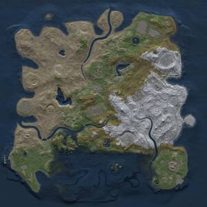 Thumbnail Rust Map: Procedural Map, Size: 4250, Seed: 580053935, 17 Monuments