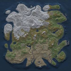Thumbnail Rust Map: Procedural Map, Size: 4250, Seed: 909109098, 17 Monuments