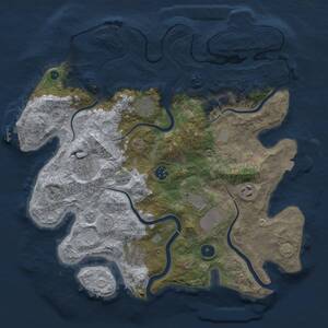Thumbnail Rust Map: Procedural Map, Size: 3750, Seed: 232765295, 13 Monuments