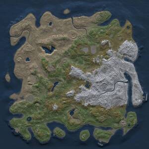 Thumbnail Rust Map: Procedural Map, Size: 4700, Seed: 778224585, 16 Monuments