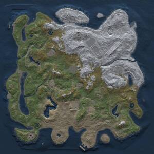 Thumbnail Rust Map: Procedural Map, Size: 4500, Seed: 29434, 15 Monuments