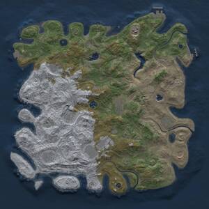 Thumbnail Rust Map: Procedural Map, Size: 4250, Seed: 1829563430, 16 Monuments