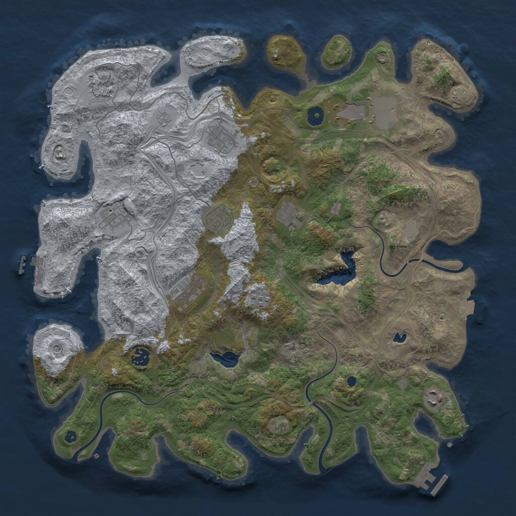Rust Map: Procedural Map, Size: 4250, Seed: 1289663992, 16 Monuments