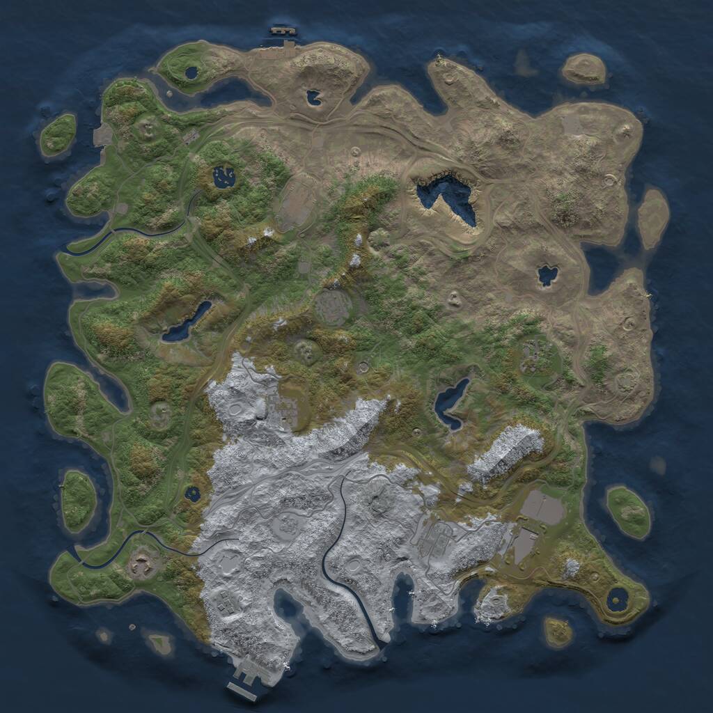 Rust Map: Procedural Map, Size: 4600, Seed: 2025311, 15 Monuments