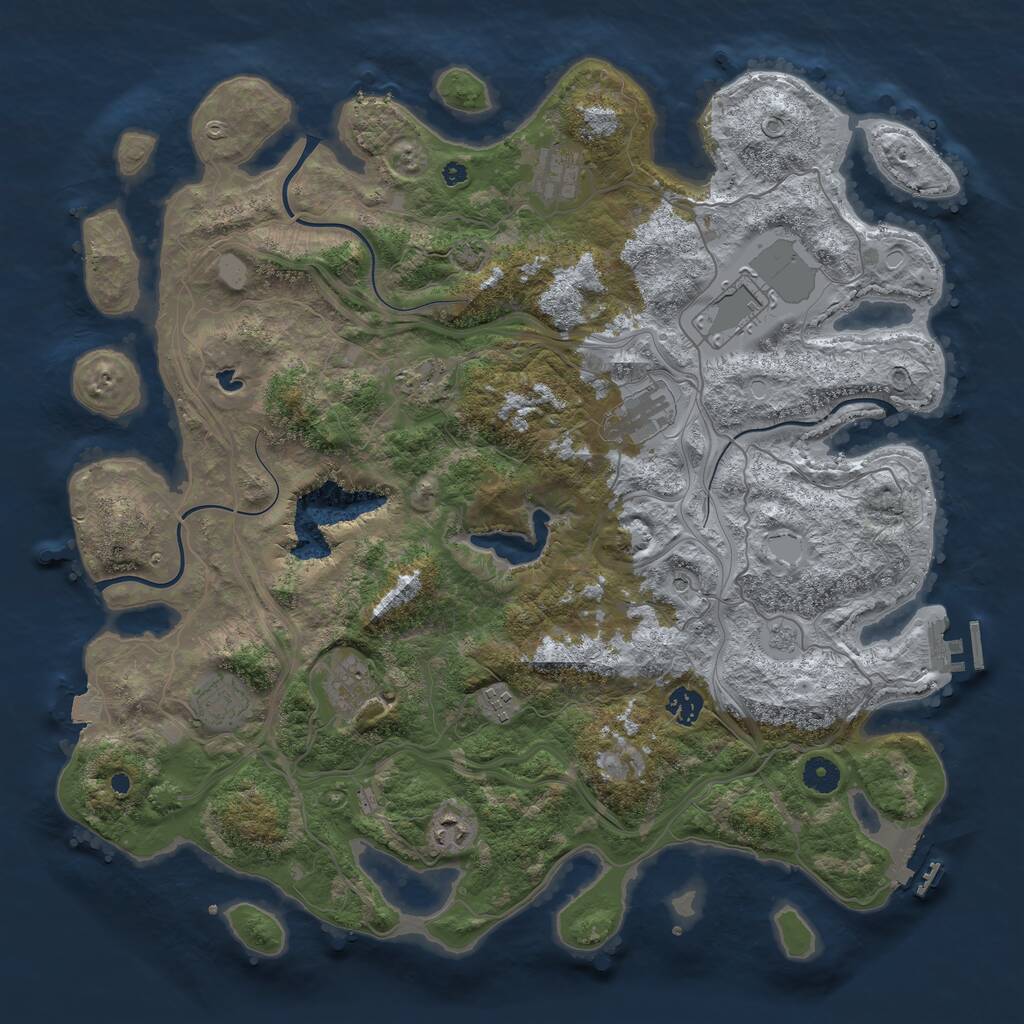 Rust Map: Procedural Map, Size: 4250, Seed: 1629761171, 15 Monuments
