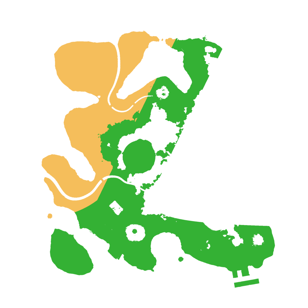 Biome Rust Map: Procedural Map, Size: 2500, Seed: 477357